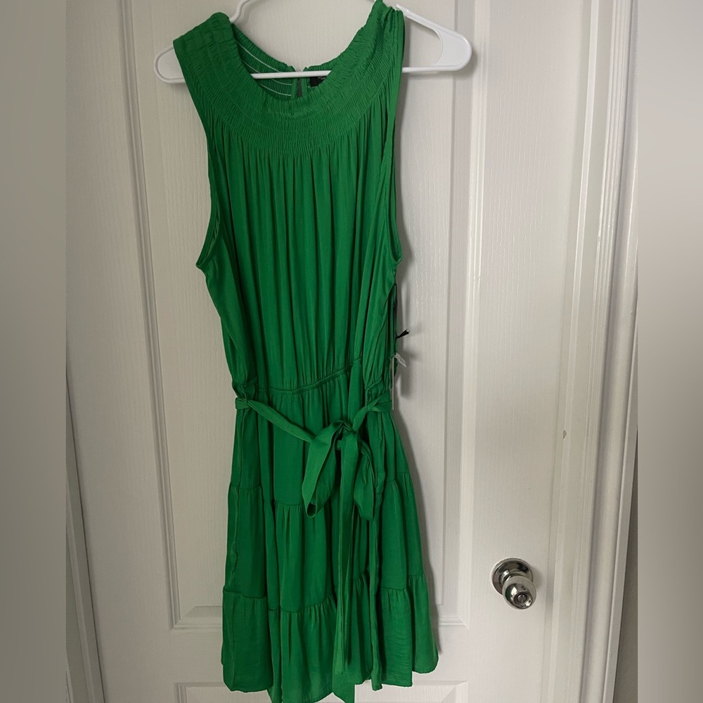 Simply Vera Vera Wang Green Pleated Halter Maxi Dress